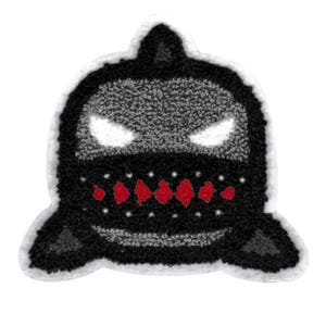 Large 13cm Chenille Shark Applique Patch