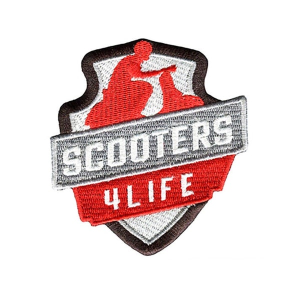 Lambretta Scooter Patch Badge MOD Vigano "Scooters 4 Life" 9cm / 3.5 inches