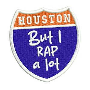 Texas Houston Rap Hip Hop Trucker Patch Hip Hop Rap 7cm / 2.8 inches Iron On or Hook Back