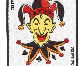 Super Large Joker Patch XL Poker 18cm x 12cm for Jacket or Shirt Poker Night