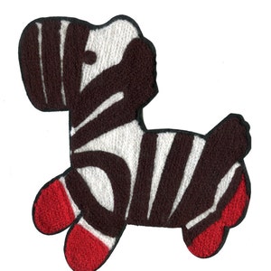 Large 17cm Chenille Zebra Patch image 2