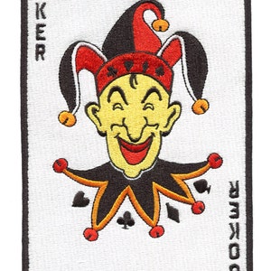 Super Large Joker Patch XL Poker 18cm x 12cm for Jacket or Shirt Poker Night image 1