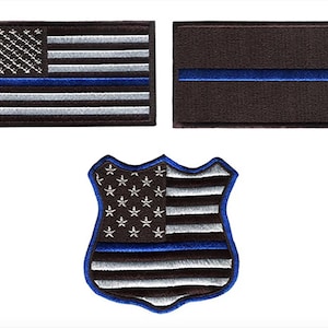 Awesome Large Blue Lives Matter Police Patch Iron-On Patches Badges Thin Blue Line 9.5cm BLM Heart Applique