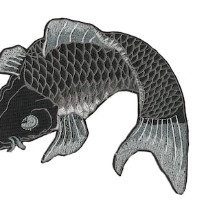 Beautiful XL Extra Large 16.5cm Koi Fish Patch Applique