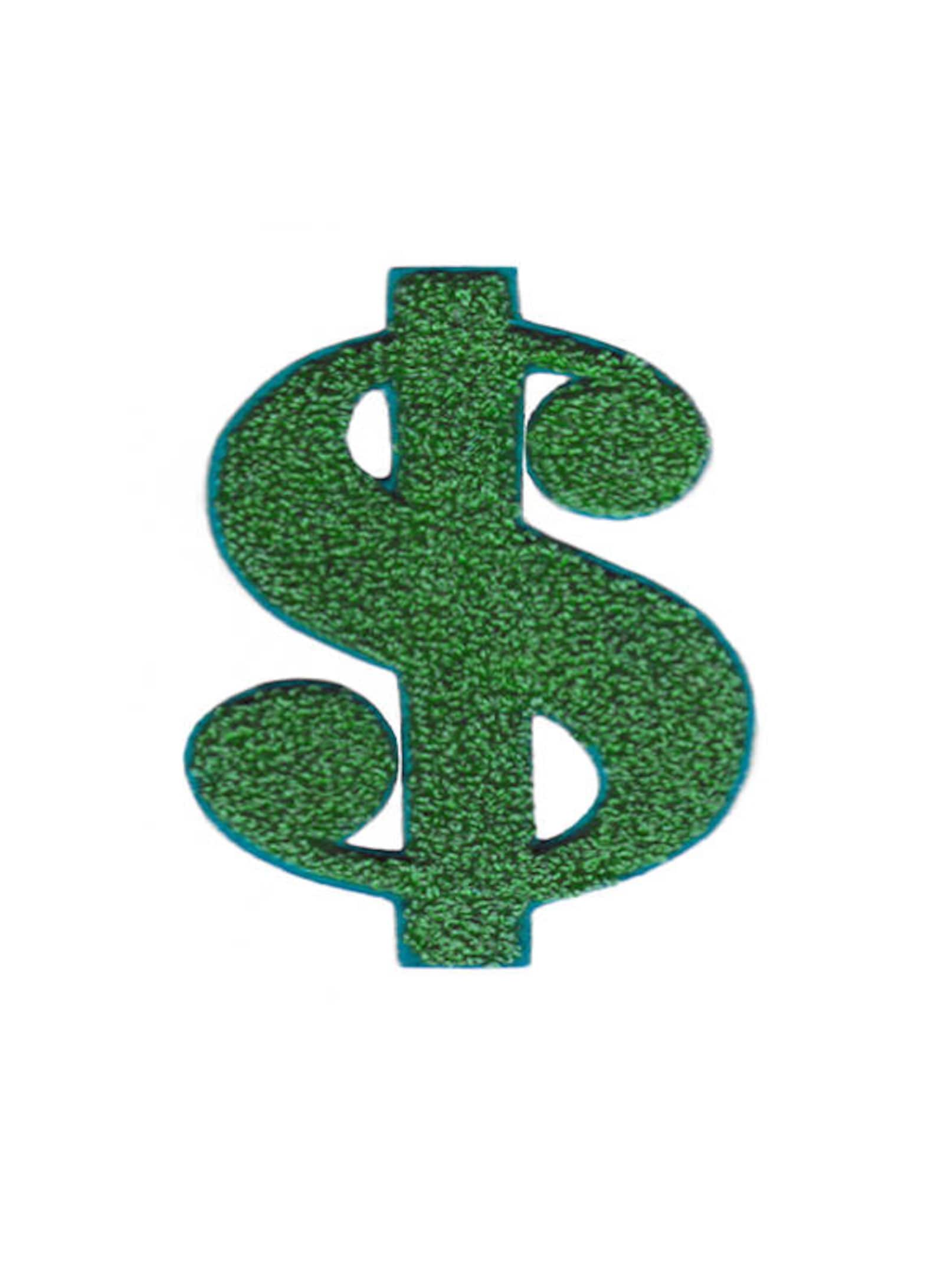 XL Extra Large Cool Chenille Dollar Sign Money Symbol Patch | Etsy