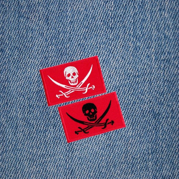 No.1148 ☆横振り刺繍パッチ☆ JOLLY ROGERS No.1148 ☆横振り刺繍パッチ☆ JOLLY ROGERS