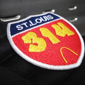 St. Louis 314 Missouri Hip Hop Rap City Pride Patch de moral para boné ou camisa de caminhoneiro 7 cm - 2,8 polegadas Passar a ferro ou prender nas costas