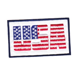Cool Vintage USA Flag Patch for Trucker Hat or Shirt 9cm / 3.5 inch Iron On or Hook Back