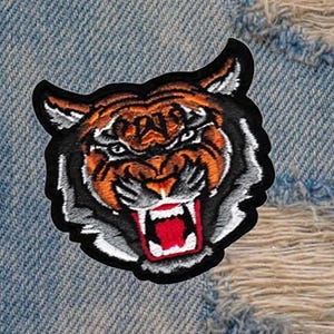 Vintage Large & Cool Tiger Patch 8cm / 3.2 inch Applique