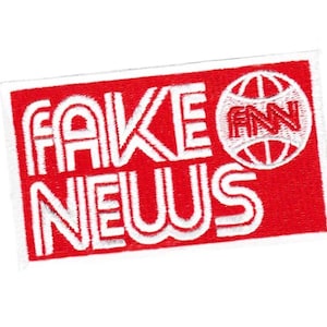 Cool Fake News Network FNN Embroidered Patch Badge 10cm / 4 inch Iron On or Hook Back