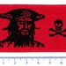 US Army Military Tactical Collectible Folding Knives Cool Blackbeard Tactical Pirate Flag Combat Morale Shirt Patch 7cm Hook Back Swiss Army Red Tactical Collectible Folding Knives