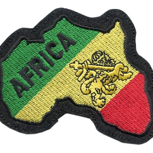 Africa African Jamaica Jamaican Reggae Music Rasta Lion of Judah Patch 11cm / 4.3 inches