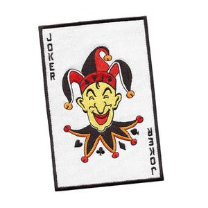 Super Large Joker Back Patch XL Poker 18cm x 12cm for Jacket or Shirt Poker Night