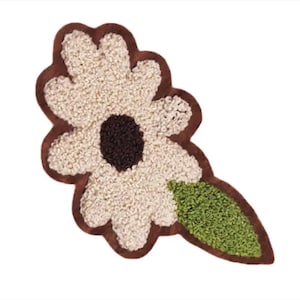 Large Chenille Hippie Flower Power Patch 15cm - 6 inch Applique
