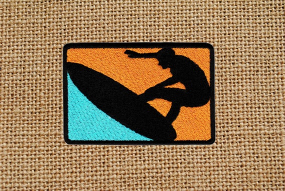 Beautiful Sunny Surf Surfer Silhouette Surfing Shirt Patch - Etsy