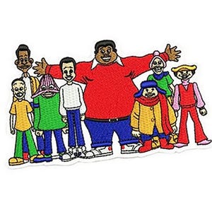 XL extra grote vintage stijl Compton DJ-patch badge 13 cm / 5,1 inch hiphop RAP draaitafel pet hoed opstrijkbaar of gehaakt aan de achterkant