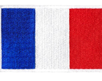 Parche grande de bandera francesa Aplique de 10 cm / 4 pulgadas