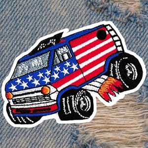 Impresionante parche estilo vintage de los años 70, personalizado, para furgonetas y carros de EE. UU., 11 cm, para planchar o enganchar en la parte posterior.