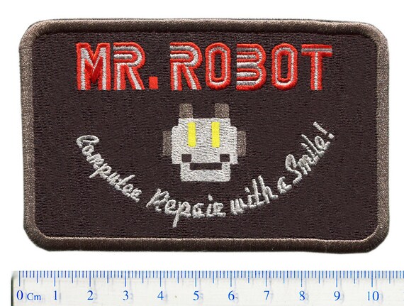 Robot Patch 7.5cm fsociety Badge for Shirt Hat Cap Jacket Great for Halloween Costume Something Different Large Square Mr