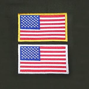 USA American Flag Embroidered Patch Badge for Cap Hat Shirt Patriot 10cm x 6.5cm