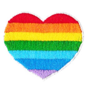 Rainbow Heart Patch 5.5cm Applique image 2