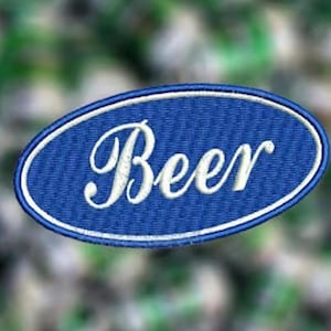 Vintage Style Large Beer Trucker Patch Badge for Hat Cap Jacket 10cm - 4 inch Applique Iron On or Hook Back