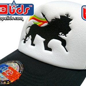 Rasta Lion of Judah Trucker Hat Cap Skater Punk Rastafarian Jamaica Reggae