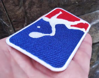 Toppa da tennis della Major League per cappellino da camionista, da 10 cm - 4 pollici, da stirare o agganciare sul retro