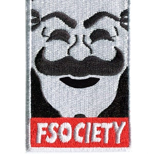 Awesome Large Mr. Robot Patch 10cm fsociety Badge for Shirt Hat Cap Jacket 4 inch x 3 inch Applique Great for Halloween Costume image 5