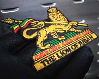 Jamaica Rasta Lion of Judah Patch 9.5cm - 3.7 inch Iron On or Hook Back