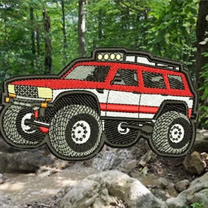 Cool XL Extra Large Keep on Truckin Tactical Military 4x4 4WD Red 80&#39;s Truck Shirt Patch Car Patches 12.7cm / 5 inch