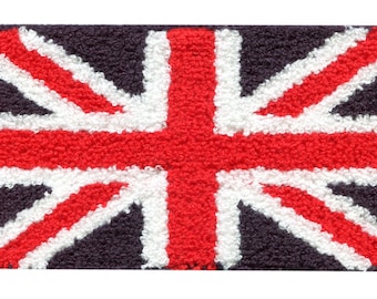 Bardzo duża naszywka/odznaka Chenille Union Jack MOD Scooter o średnicy 18 cm, idealna na kurtkę lub kurtkę!