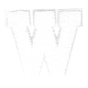 Parche extra grande XL de chenilla con letra "W" de 12 cm Will Walt William Walter Wendy Wright West Warren Aplique de 12 cm
