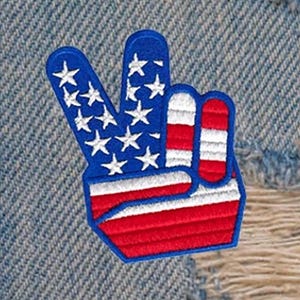 Vintage Style Peace 70's Patch American Hippie Motorcycle Chopper Biker Flag Patches 8cm / 3.2 inch Iron On or Hook Back