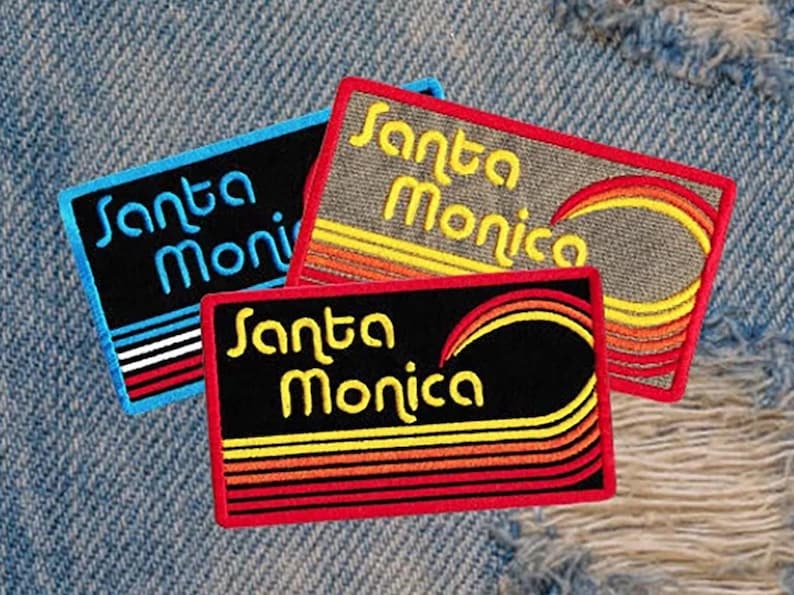 Santa Monica California Iron On Patch
