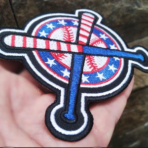 Cool American Americana Baseball Gift Sports Hat or Shirt Patch 10cm / 4 inches Iron On or Hook Back