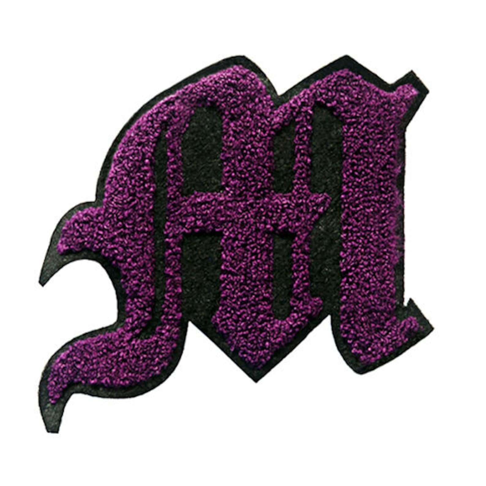 Large Chenille Purple Letter m Patch 14cm Mike Etsy