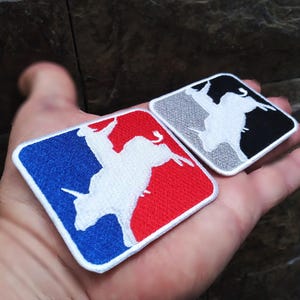 Parche para camisa o gorra de camionero de ranchero, regalo de rodeo, jinete de toros de las Grandes Ligas, vaquero del Viejo Oeste de Texas, 7,5 cm/3 pulgadas, para planchar o enganchar en la parte posterior