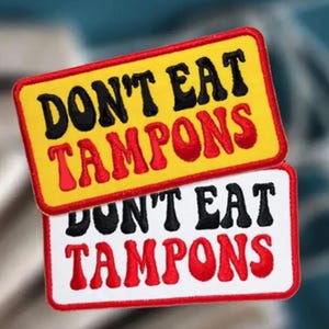 Funny Social Justice Grooming Conspiracy Tampons Gift for Him Meme Patch for Trucker Hat or Shirt Badge for Cap Hat 9.5cm / 3.7 inch