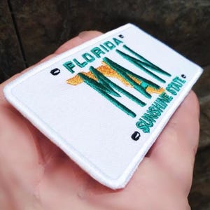 Florida Man Miami Tampa Truckin 4WD Truck Shirt or Trucker Hat Patch Car Patches 10cm / 4 inch Iron On or Hook Back