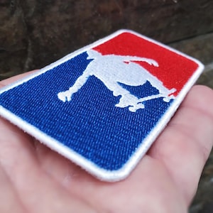 Major League Skater Gift Patch Skate Skateboard Gift for Him Badge for Hat Cap Shirt Shorts Rasta 9.5cm / 3.7 inch Iron On or Hook Back