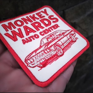 Vintage Americana Car Guy Gift Nostalgia Chicago Department Store Auto Center Patch For Trucker Hat 7.5cm / 3 inch Iron On or Hook Back