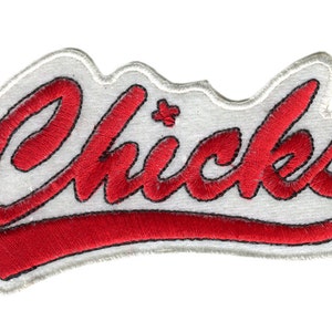 Vintage 70&#39;s Style &quot;Chicks&quot; Patch 12cm / 4.7 inches