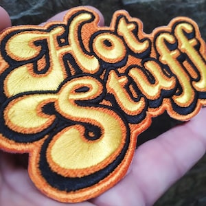 Parche de bandido estilo vintage de los años 70 y 80, estilo disco, para gorra de camionero o camisa, 12 cm (4,7 pulgadas), para planchar o enganchar en la parte posterior.