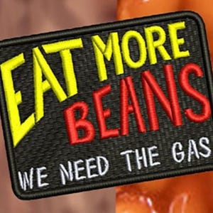 Gas Crisis Bohnen Verschwörung Politologie Öl Meme Patch für Trucker Hat oder Shirt Badge Cap 8 cm / 3,2 Zoll Aufbügeln oder Haken