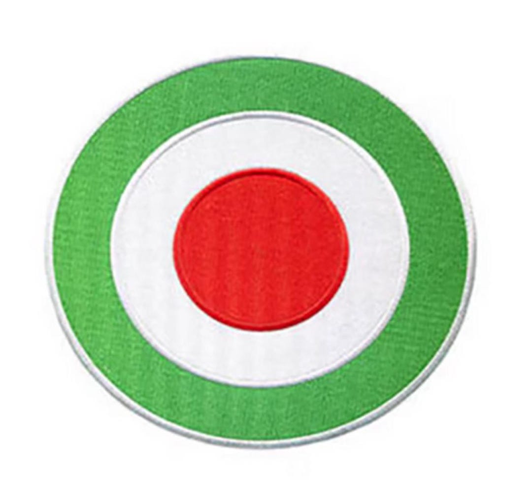 XXL 8 Inch Red White Green Italian Coccarda Cockade MOD Target Scooter ...