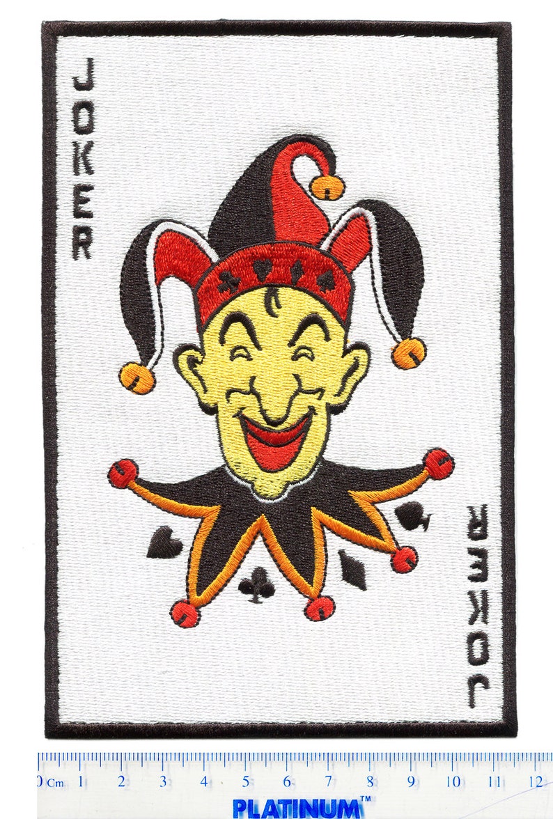 Super Large Joker Patch XL Poker 18cm x 12cm for Jacket or Shirt Poker Night image 2