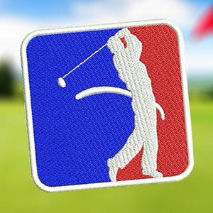 Major League Golf I'm A Big Golfer Aufnäher auf Shirt oder Trucker Hat, 7,5 cm - 3 Zoll, zum Aufbügeln mit Klettverschluss
