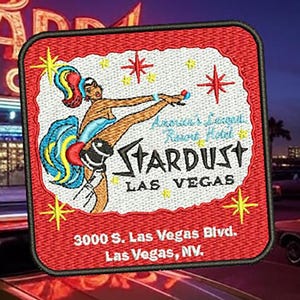 Lucky Vintage Style Defunct Las Vegas Burlesque Casino Poker Morale Patch for Trucker Hat or Shirt 7.5cm / 3 inch Iron On or Hook Back