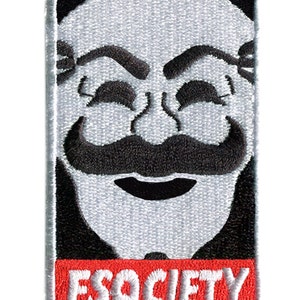 Awesome Large Mr. Robot Patch 10cm fsociety Badge for Shirt Hat Cap Jacket 4 inch x 3 inch Applique Great for Halloween Costume image 4